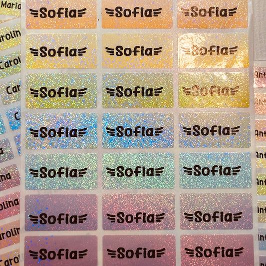9colores perlas nombre stickers